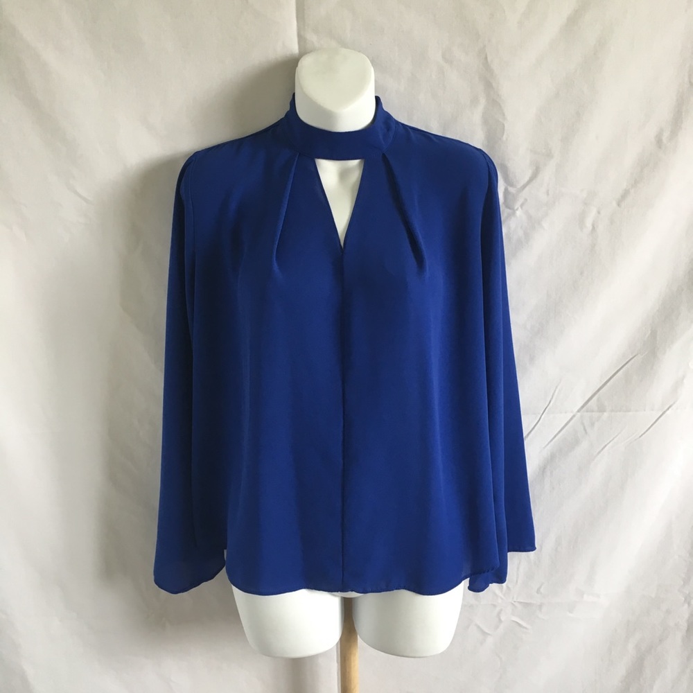 CATO CUT OUT FLOWY BLOUSE